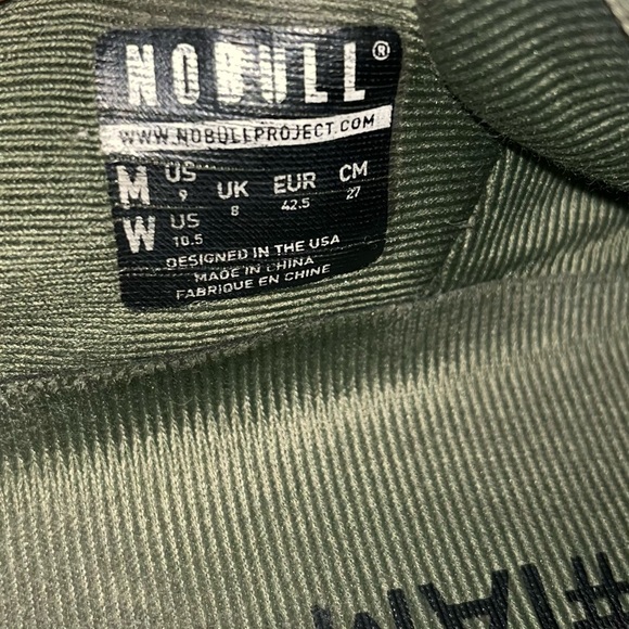 NOBULL MOSS CANVAS TRAINER SNEAKERS SHOES size 9 - Picture 13 of 16